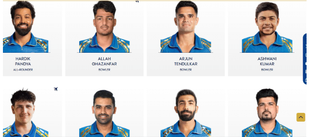 Mumbai Indians Squad