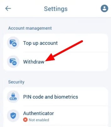 Click-on-Withdraw-Funds